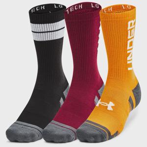 Шкарпетки Under Armour UA Perf Tech Nov 3pk Crew чорний, бордовий, помаранчевий Уні